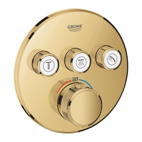GROHE Grohtherm SmartControl Thermostat Fertigmontageset mit 3 Absperrventilen, runde Ausführung