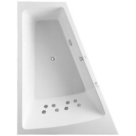 Duravit Paiova Whirlwanne 180 x 140 cm mit Jet System, Rückenschräge links