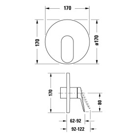 Duravit Wave Einhebel-Brausemischer ohne Umsteller