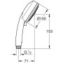 GROHE Tempesta Cosmopolitan 100 Handbrause mit 3 Strahlarten