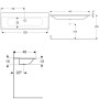 Geberit Xeno² Möbelwaschtisch 140 cm ohne Hahnloch
