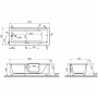 VitrA Conforma Combo Badewanne, Einstieg rechts und Whirlsystem Aqua Soft