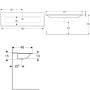 Geberit Xeno² Möbelwaschtisch 160 cm ohne Hahnloch