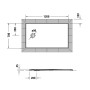 Duravit Tempano Duschwanne 120 x 70 cm, mit Antislip