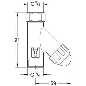Filtre incliné GROHE Eggemann WAS DN 20
