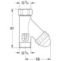 GROHE Eggemann WAS Schrägfilter DN 20