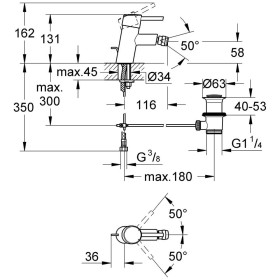 Rubinetto bidet monocomando GROHE Concetto