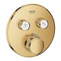 GROHE Grohtherm SmartControl Thermostat Fertigmontageset mit 2 Absperrventilen, runde Ausführung