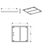 Geberit Installationsrahmen für Setaplano Duschwanne 90 x 90 cm, für 4 Füße