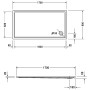 Duravit Starck Slimline Duschwanne Rechteck 170 x 90 cm mit Antislip