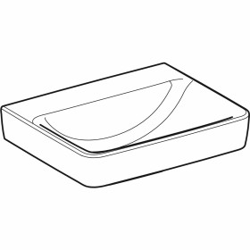 Geberit Renova Plan Waschtisch 55 cm ohne Hahnloch, ohne Überlauf