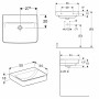 Geberit Renova Plan Waschtisch 55 cm ohne Hahnloch, ohne Überlauf