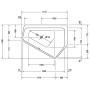 Duravit Paiova 5-Eck Whirlwanne 177 x 130 cm mit Combi-System E, Ecke rechts