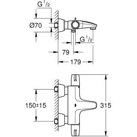 GROHE Grohtherm Special Thermostat-Wannenbatterie