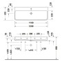 Duravit Qatego Waschtisch 120 x 47 cm geschliffen, ohne Hahnloch, mit HygieneGlace