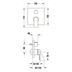 Duravit Manhattan Einhebel-Brausemischer Unterputz mit Umsteller