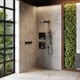 hansgrohe RainDrain Match Plus Fertigset Duschrinne 90 cm mit höhenverstellbarem Rahmen