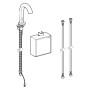 Geberit Piave Waschtischarmatur Standmontage, Batteriebetrieb, mit AP-Funktionsbox