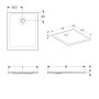 Geberit Nemea Rechteckduschwanne 90 x 100 cm