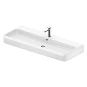 Lavabo Duravit Qatego 120 x 47 cm, 1 trou de robinet, avec HygieneGlace