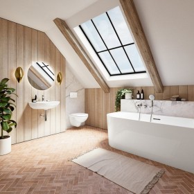 Douchette universelle Villeroy & Boch avec trois modes de jets, ronde