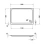 Duravit D-Code Rechteck Duschwanne 130 x 90 cm mit Antislip