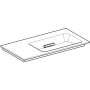 Geberit ONE Möbelwaschtisch 90 cm, Abgang horizontal, ohne Hahnloch, ohne Überlauf, Ablage links