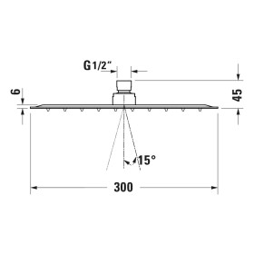 Doccetta Duravit 1jet 30 x 30 cm