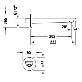 Duravit Wave Wanneneinlauf