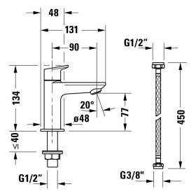 Rubinetto da pavimento Duravit Wave senza scarico