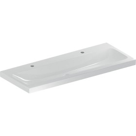 Geberit iCon Light Waschtisch 120 cm mit 2 Hahnlöchern, ohne Überlauf