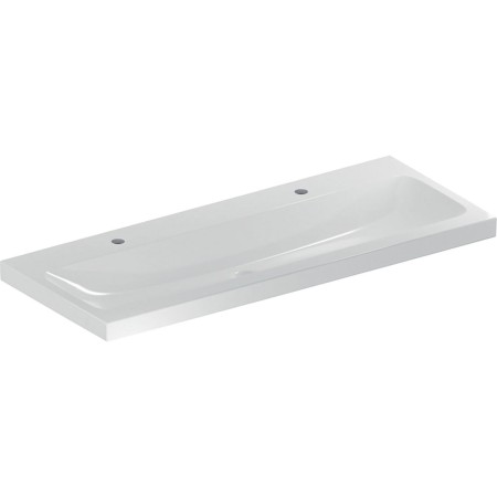 Geberit iCon Light Waschtisch 120 cm mit 2 Hahnlöchern, ohne Überlauf