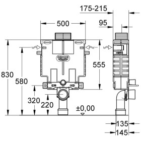 GROHE Uniset pour WC suspendu