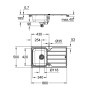 GROHE K500 Edelstahl-Einbauspüle 86 x 50 mit Abtropffläche, reversible