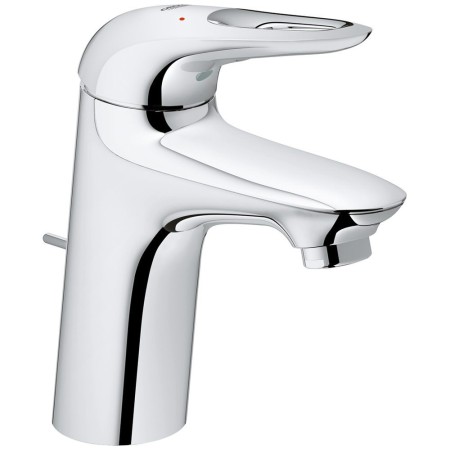 GROHE Eurostyle Einhand-Waschtischbatterie DN 15 mit GROHE Zero, offener Metall-Hebelgriff, mit Ablaufgarnitur
