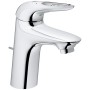 GROHE Eurostyle Einhand-Waschtischbatterie DN 15 mit GROHE Zero, offener Metall-Hebelgriff, mit Ablaufgarnitur