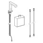 Geberit Brenta Waschtischarmatur Standmontage, Generatorbetrieb, mit AP-Funktionsbox