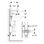 Geberit Brenta Waschtischarmatur Standmontage, Generatorbetrieb, mit AP-Funktionsbox