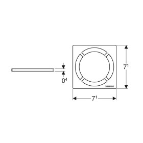 Geberit Designrost Circle, 8 x 8 cm