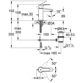 Rubinetto monocomando per lavabo GROHE Eurostyle C, DN 15