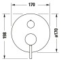 Duravit Circle Einhebel-Brausemischer Unterputz