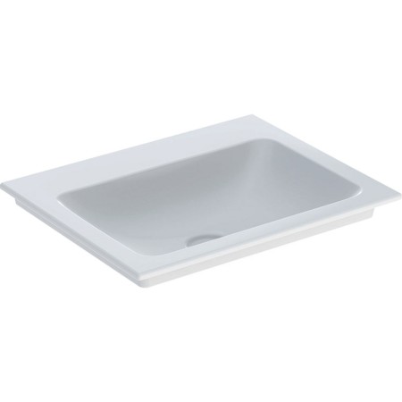 Geberit ONE Möbelwaschtisch 60 cm, Abgang vertikal, ohne Hahnloch, ohne Überlauf