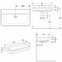 Geberit Renova Plan Waschtisch 85 cm ohne Hahnloch, ohne Überlauf
