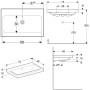 Geberit iCon Light Waschtisch 75 cm ohne Hahnloch, mit Überlauf