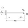 GROHE Rainshower Brausearm 42,2 cm mit eckiger Rosette