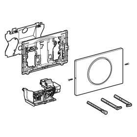Commande de WC Geberit Sigma avec déclenchement de chasse électronique, alimentation électrique, plaque d'activation Sigma10