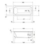 Duravit Qatego Rechteck-Whirlwanne mit Combi-System P 150 x 75 cm, Einbauversion