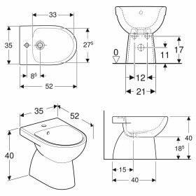 Geberit Renova Standbidet teilgeschlossene Form