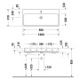 Duravit Qatego Waschtisch 100 x 47 cm geschliffen, ohne Hahnloch