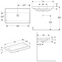 Geberit iCon Light Waschtisch 75 cm verkürzte Ausladung, ohne Hahnloch, ohne Überlauf